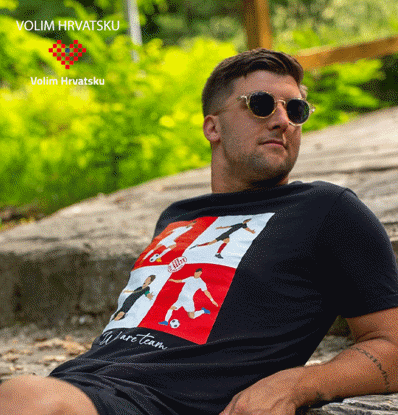 Slika VOLIM HRVATSKU pamučna majica K/R - Vatreni