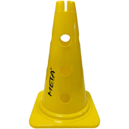 Slika META  Čunj za trening s otvorima i prorezom 30 cm žuti